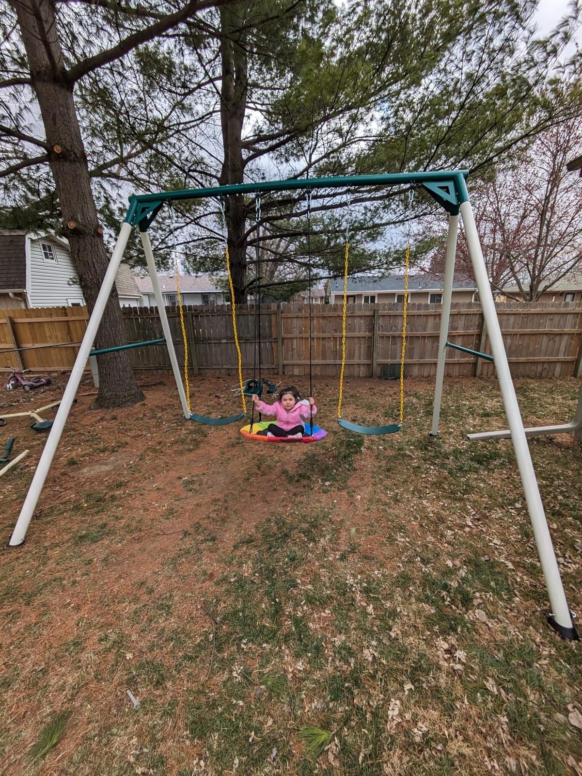 Hapfan 9.5ft Tall Swing Sets for Backyard for Big Kids & Adults (Patented) customer photo 1