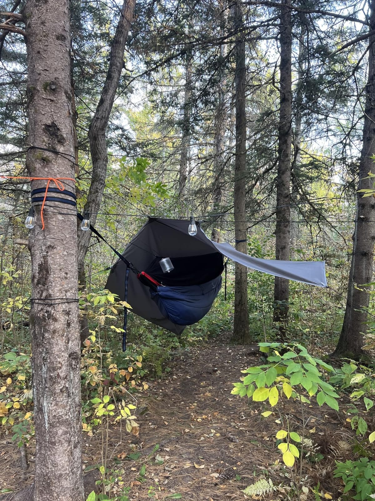 Sunyear Camping Hammock, Portable Single & Double Hammock with Net, 2 Person Hammock Tent with 2 * 10ft Straps, Best for Outdoor Hiking Survival Travel customer photo 1