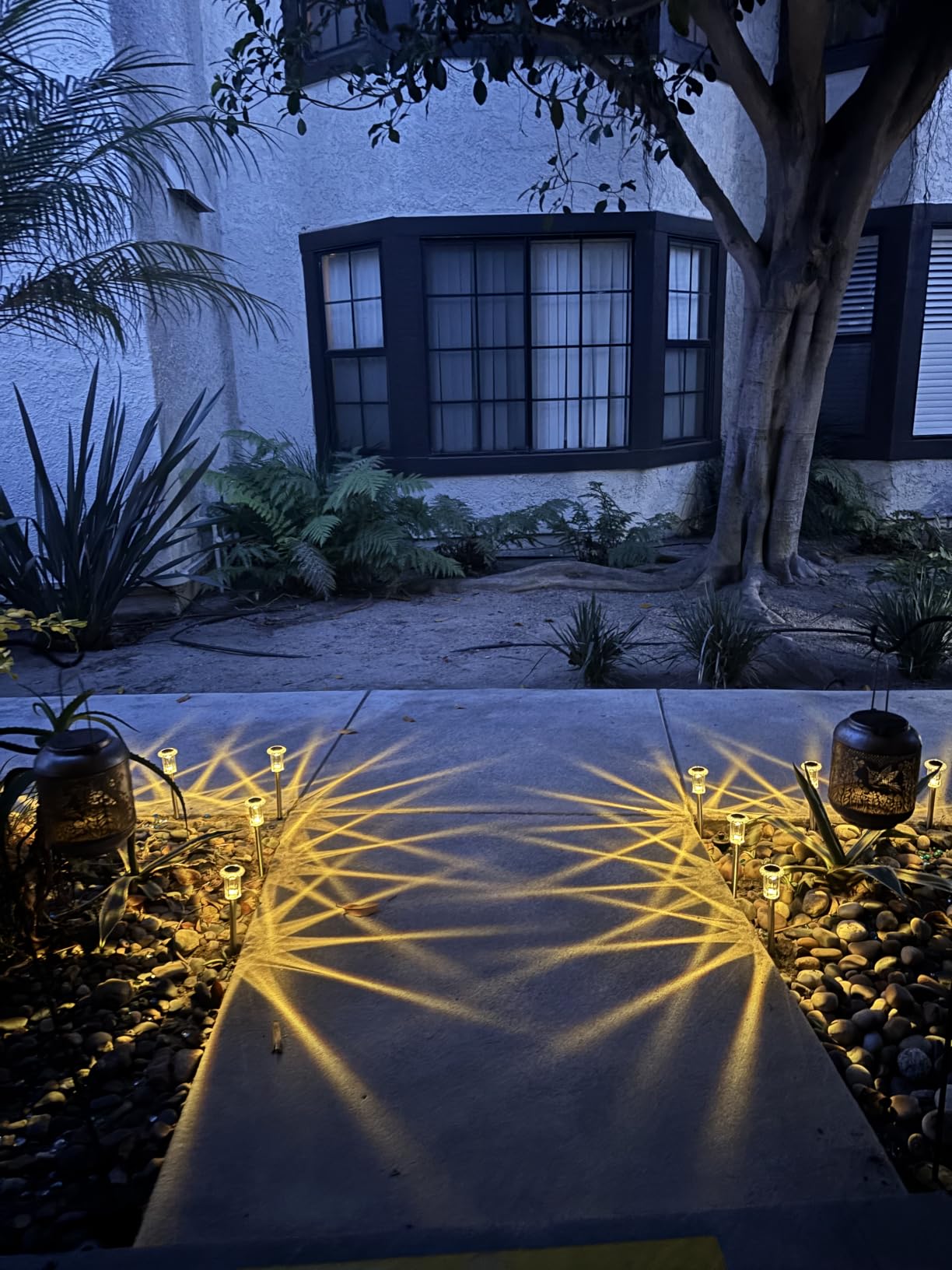 DenicMic Solar Lights Outdoor Waterproof 10 Pack Pathway Lights Cool White customer photo 1