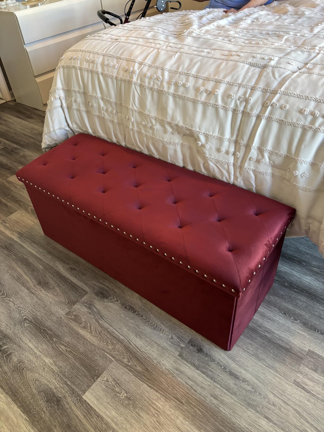 B FSOBEIIALEO Storage Ottoman Bench, 43