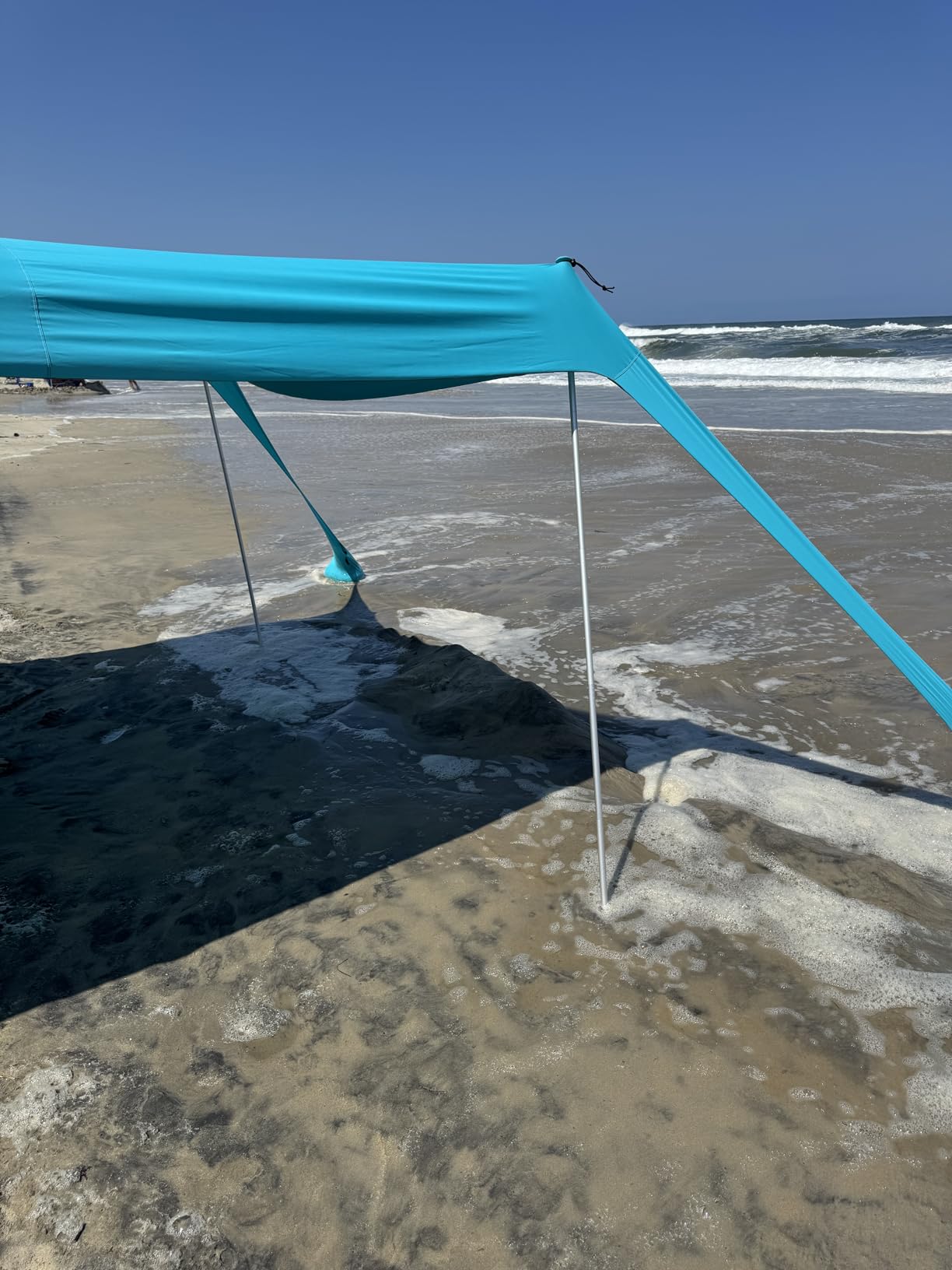 Beach Canopy Tent Shade with Sidewalls 10x10FT, 6.6FT Tall, UPF50+ Sun Shelter, Windproof & Water Resistant, Includes Guylines Sand Shovel Stability Poles, Easy Up for Beach Outdoor Camping Backyard customer photo 1
