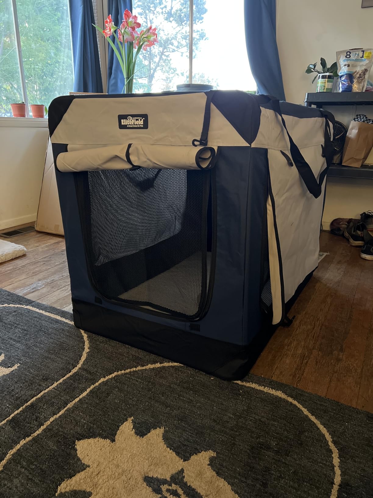 EliteField 4-Door Folding Soft Dog Crate with Curtains (2-Year Warranty) customer photo 1