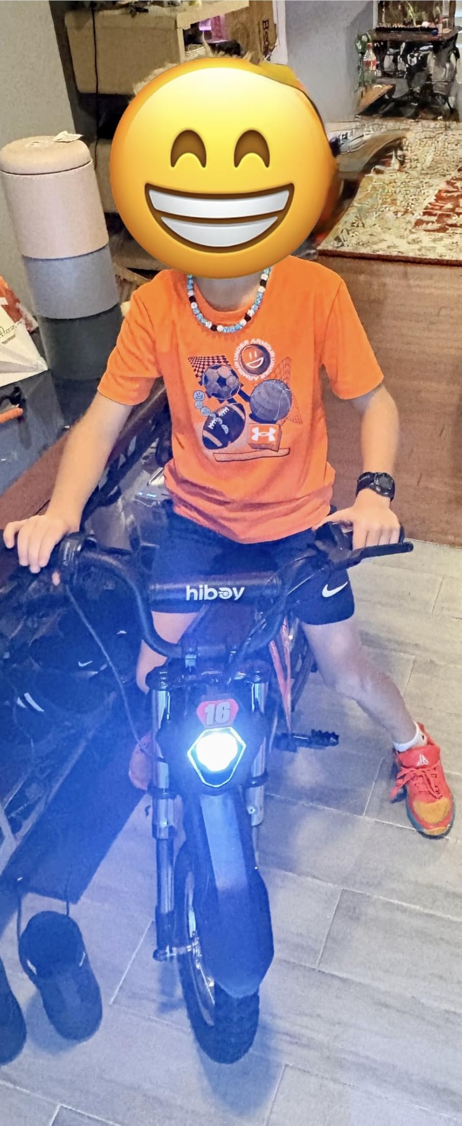 Hiboy DK1 36V Electric Dirt Bike for Kids, 300W & 15.5 MPH, Ages 3-10 | Up to 13.7 Miles Long Range, 3 Safety Speed Modes, Hydraulic Suspension & Solid High Carbon Steel Frame Ride On Toy customer photo 2