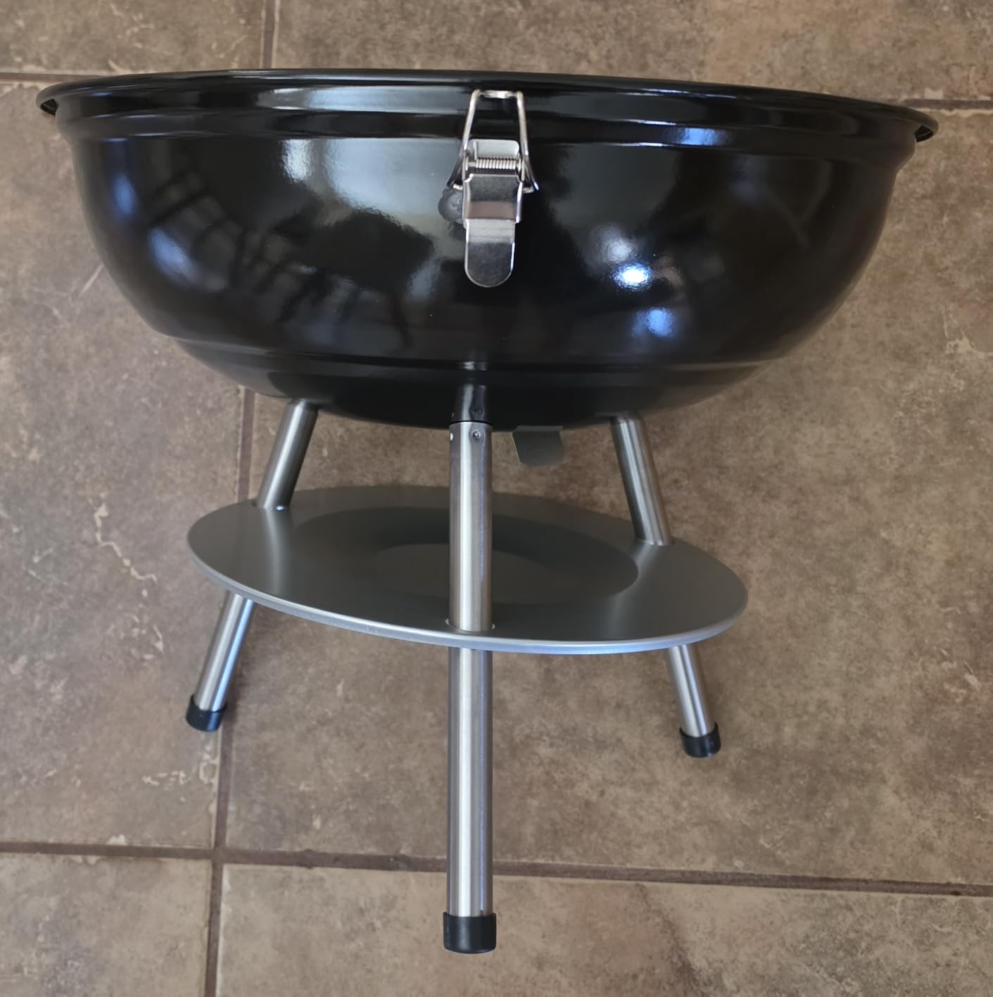 Gas One – 14-inch Portable Barbecue Grill with 3-Point Locking Lid for Heat Preservation – Dual Venting System – Small Charcoal Grill for Backyard, Camping, Boat customer photo 2