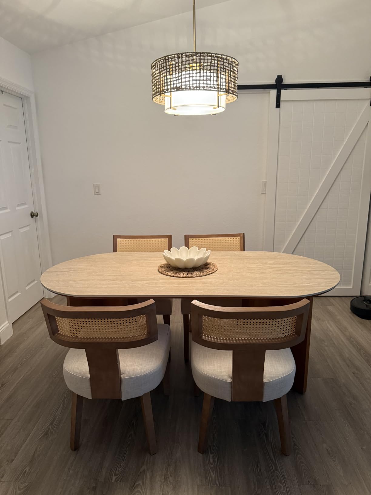 HNY Mid Century Modern Dining Chairs Set of 6, Upholstered Linen Kitchen & Dining Room Chairs with Ergonomic Curved Backrest, Solid Wood Legs, Farmhouse Accent Chair for Home, Apartment, Beige customer photo 1