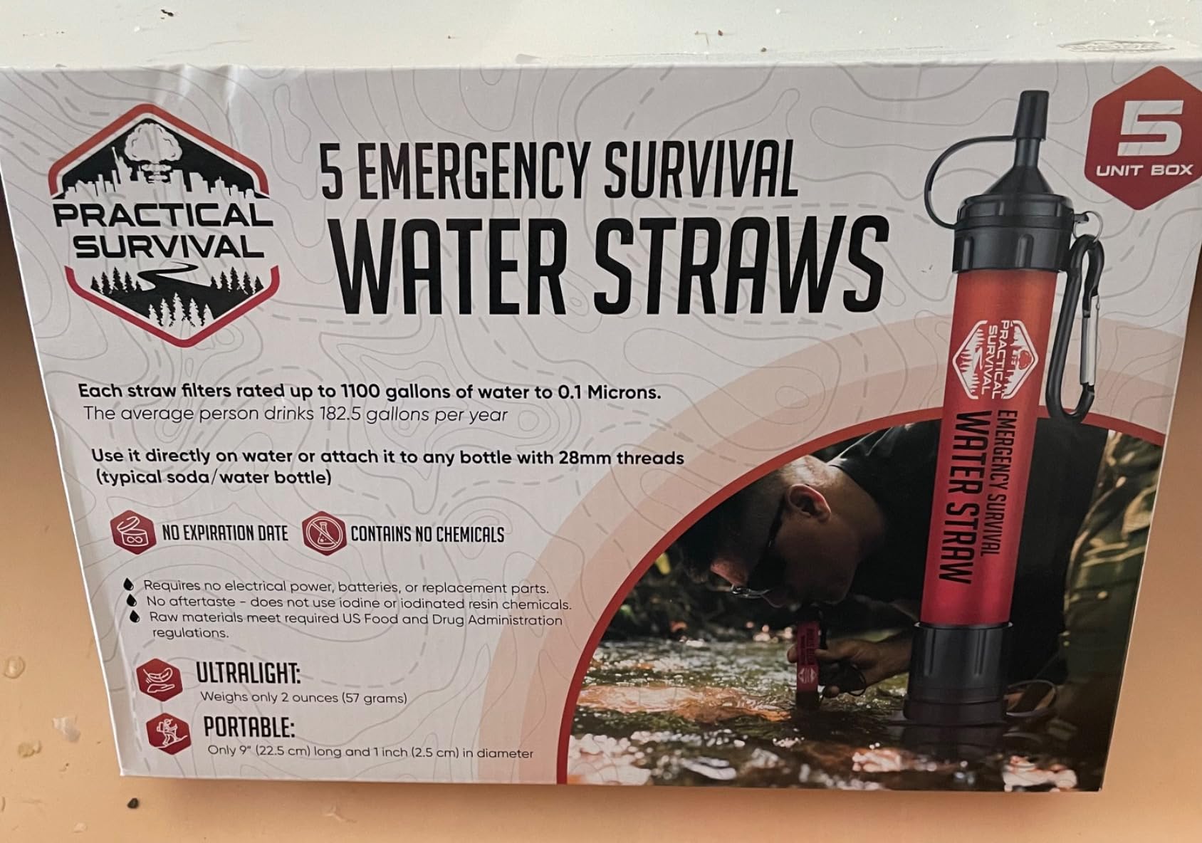 Practical Survival Reusable Emergency Water Filter Straws, 2-Pack customer photo 1