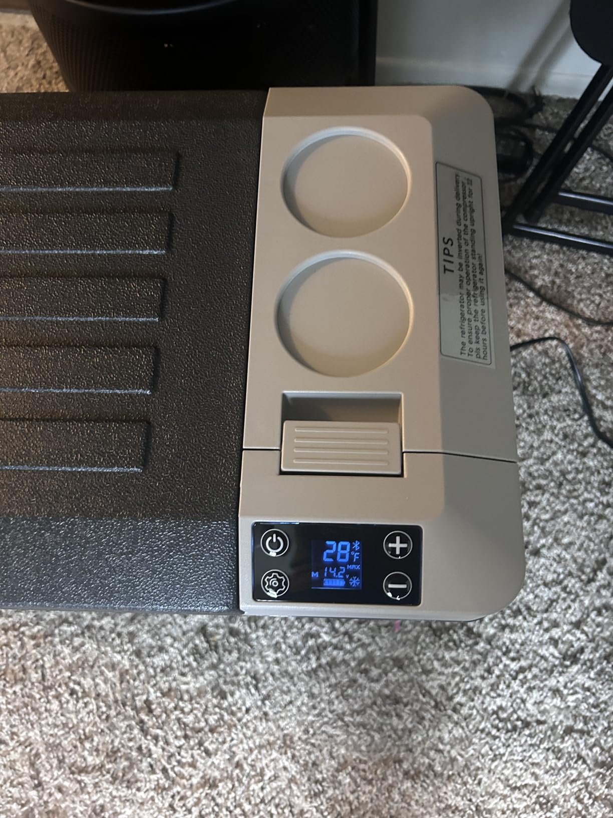 EUHOMY 24QT 12 Volt Refrigerator, Electric Cooler, Usable Battery, -4℉~68℉ customer photo 2