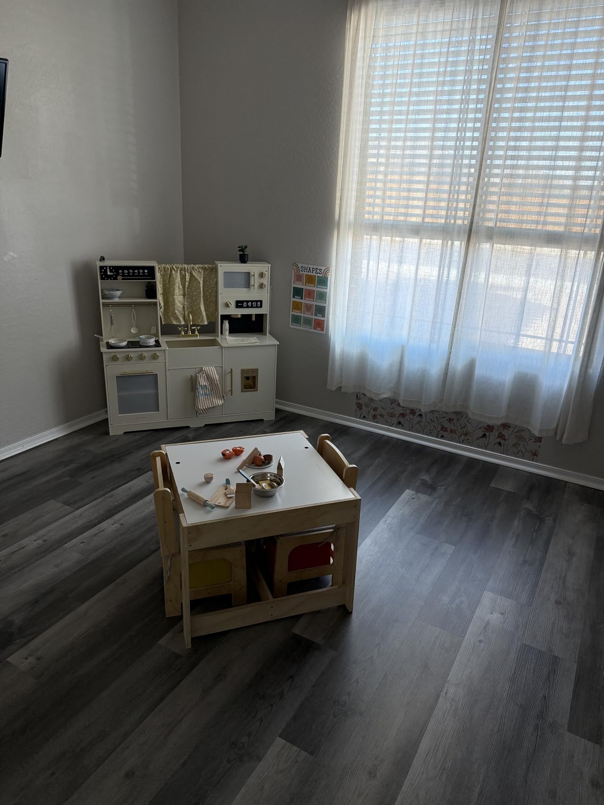 Tiny Land Play Kitchen for Kids – Modern Home Design with Fabric Curtains customer photo 1