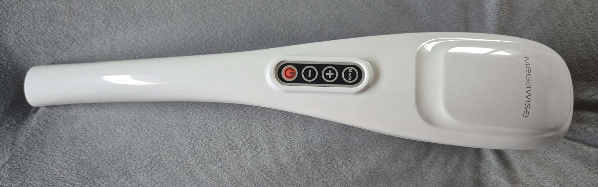 MEGAWISE Cordless Handheld Back Massager, 5 Speeds, 3200mAh, Off-White | 3,600 RPM motor, five speeds, seven massage nodes, 3200mAh battery, up to 90 minutes, USB-C charging, 15-minute auto-off customer photo 2