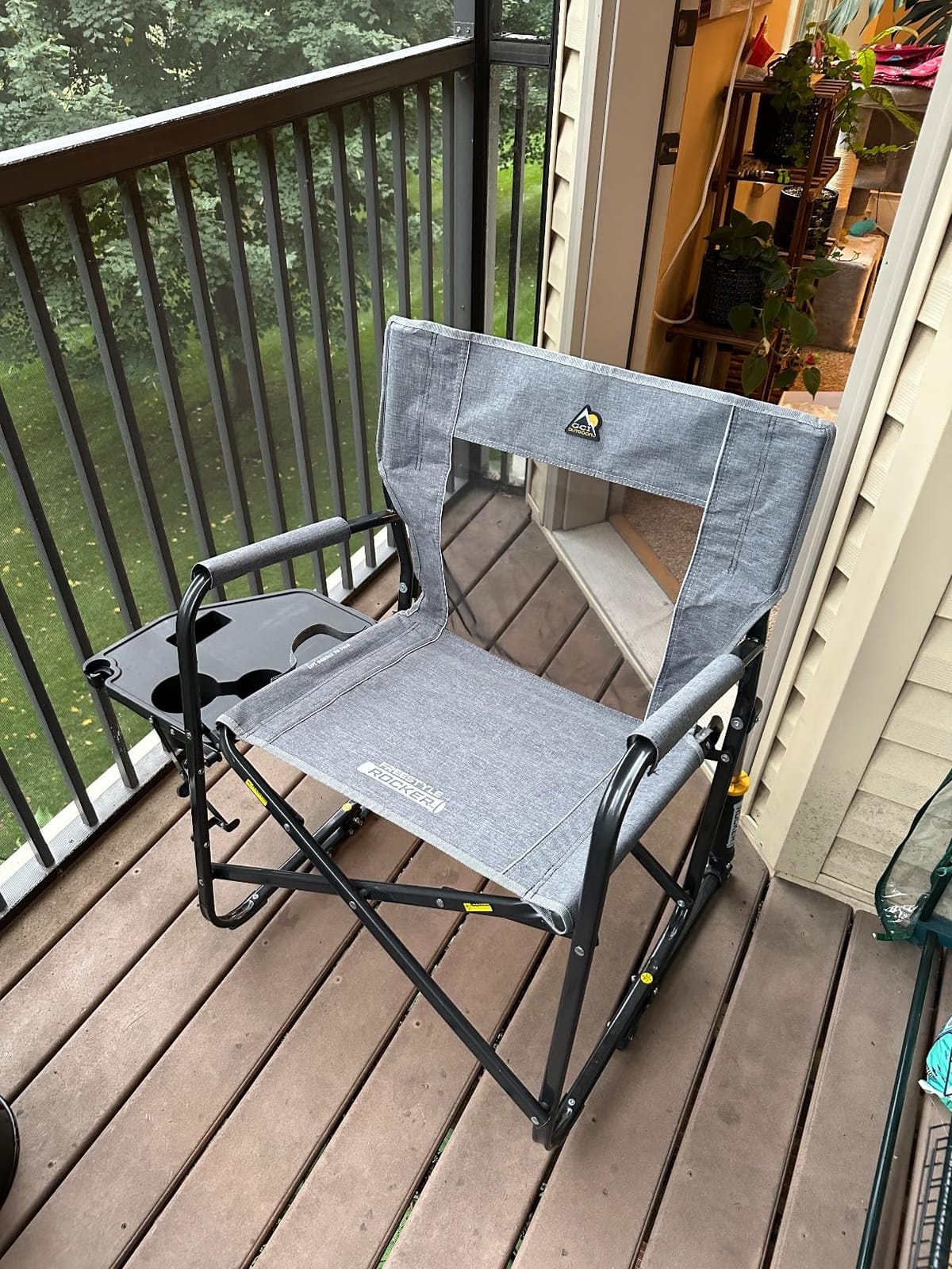 GCI Outdoor Freestyle Rocker Portable Folding Rocking Chair, Outdoor Camping Chair with Side Table customer photo 1