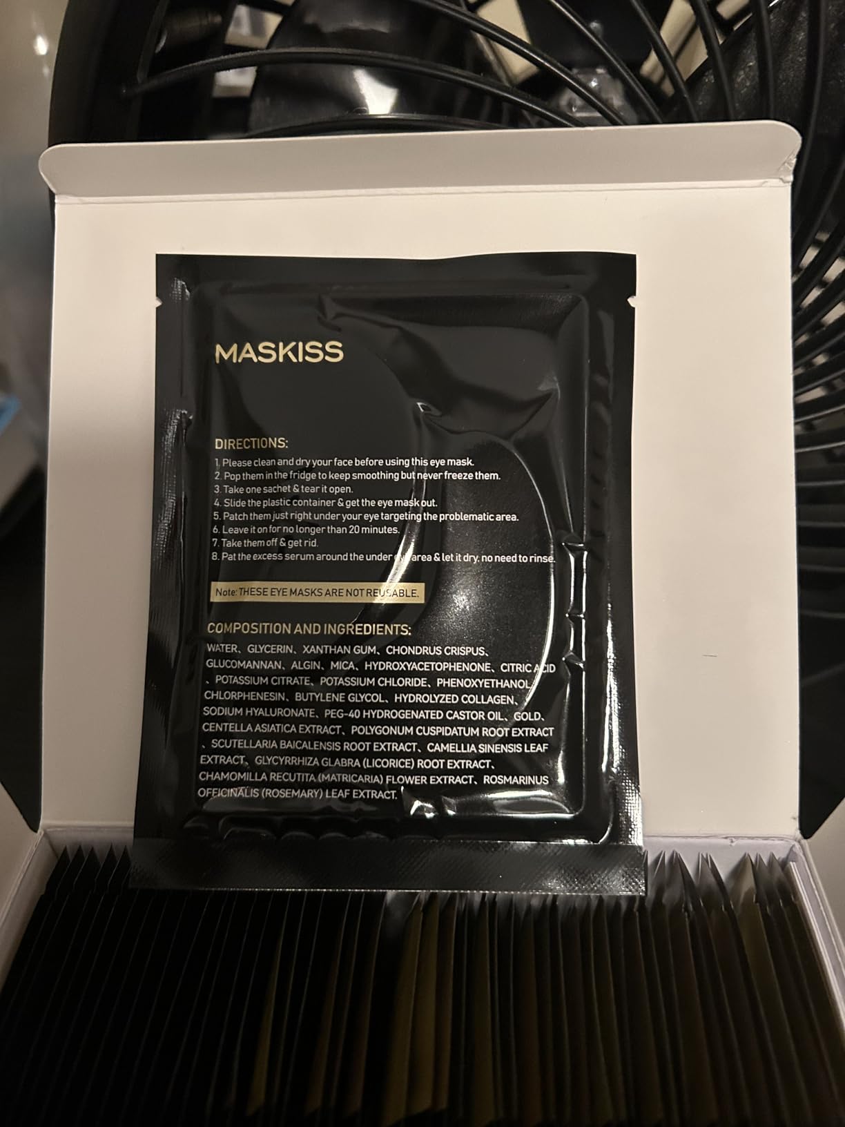 Maskiss 24k Gold Under Eye Patches (50 Pairs), eye mask, Collagen Skin Care Products, Eye Patches for Puffy Eyes, eye masks for dark circles and puffiness customer photo 1