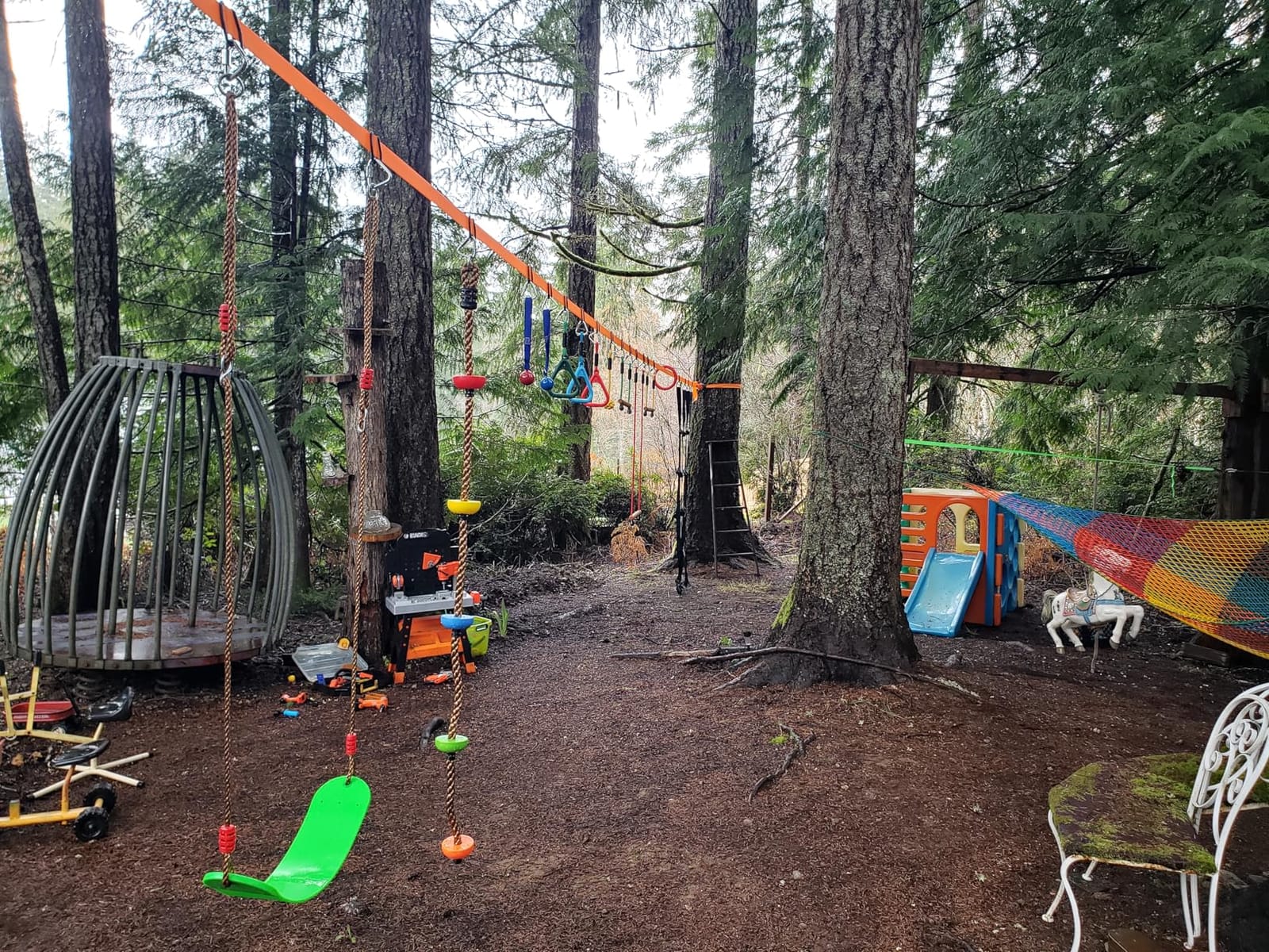 Hyponix Ninja Warrior Obstacle Course for Kids, 2 x 60 ft, 13 Obstacles customer photo 2