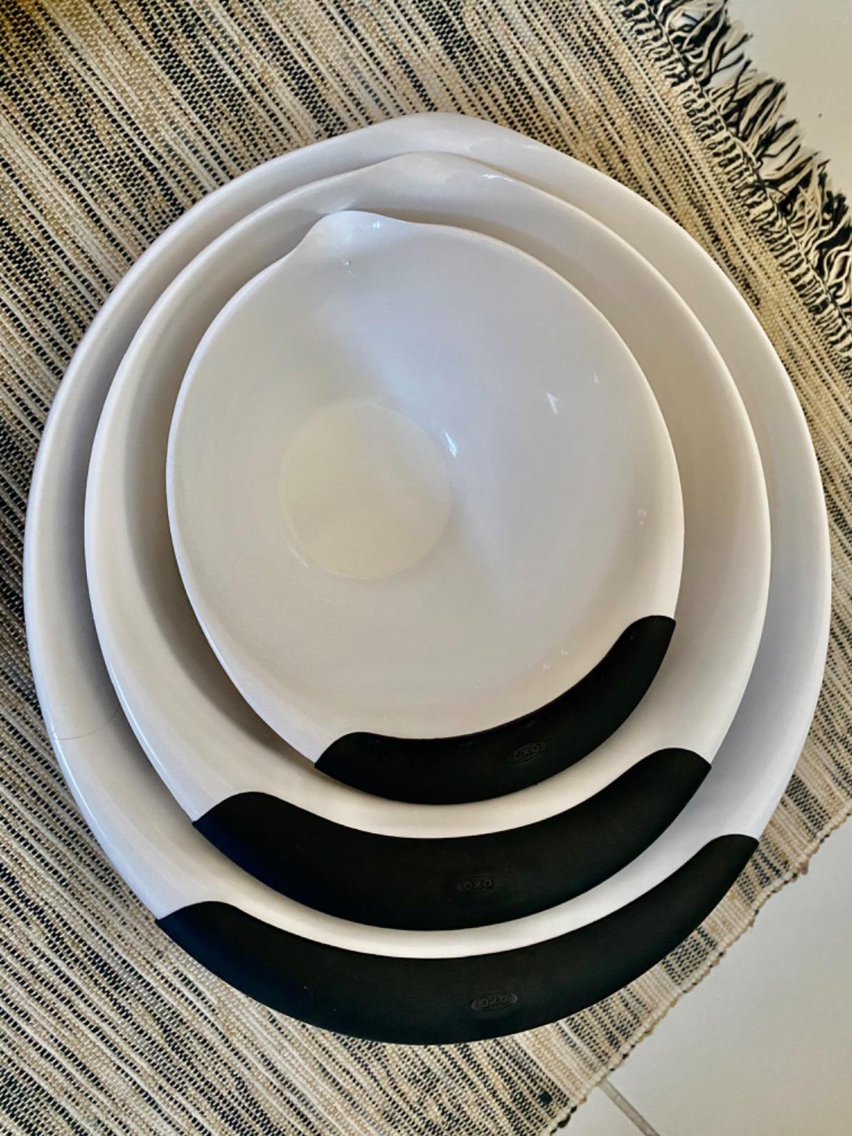 OXO Good Grips 3-Piece Plastic Mixing Bowl Set- Blue, Gray, Jade customer photo 1