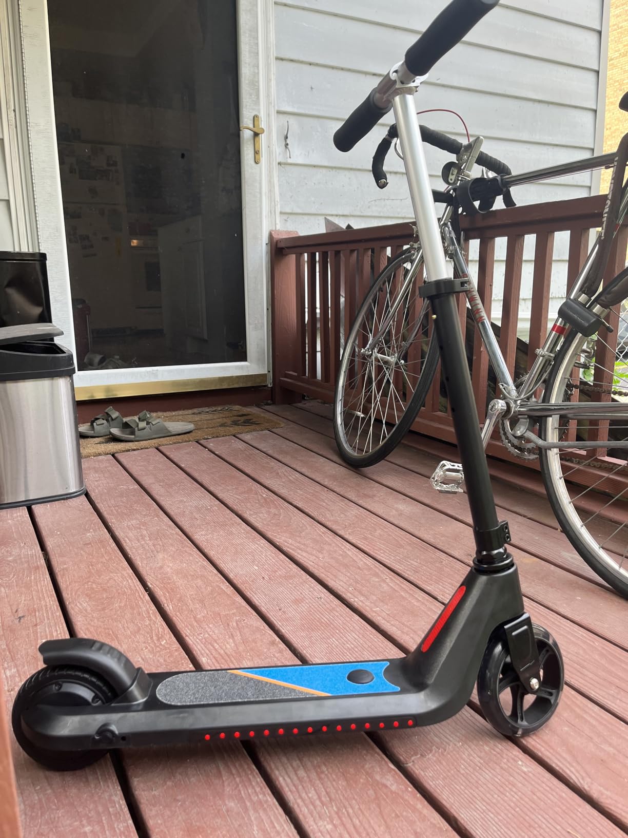 LINGTENG Electric Scooter for Kids Age of 6-9, Kick-Start Boost Scooter with Adjustable Speed and Height, Flash Wheel & Deck Lights customer photo 2