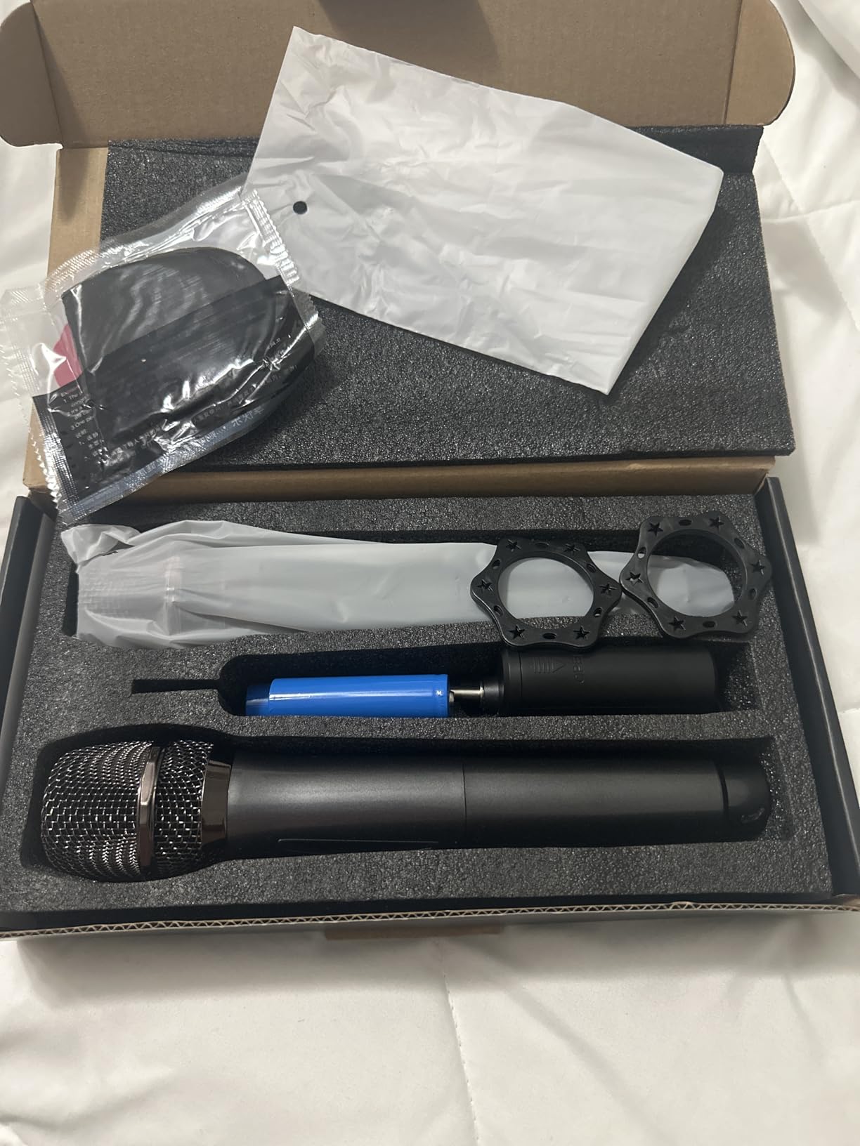 ALPOWL Wireless Microphones, Metal Dynamic Microphone System with Rechargeable Receiver, 50H Duration, 200ft Range, Microphone for Karaoke Singing, Wedding, DJ, Party, Speech, Church customer photo 1