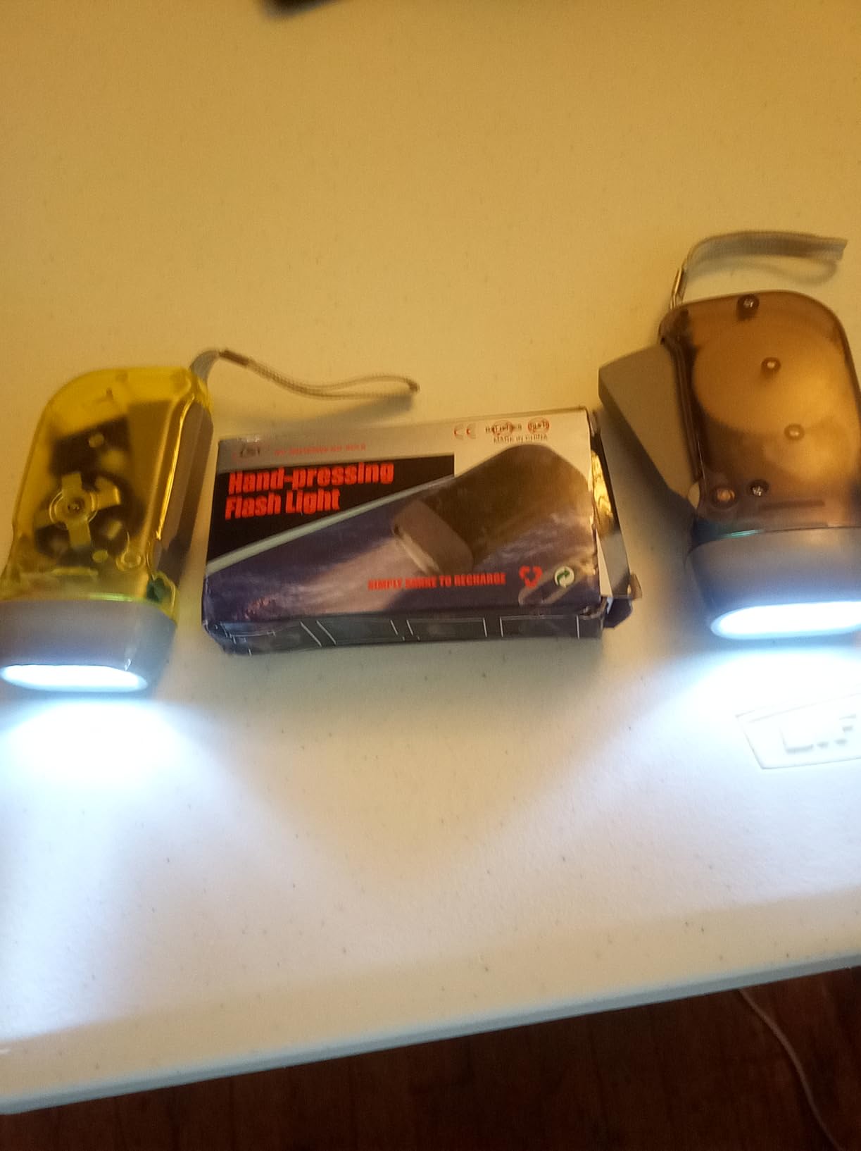 4 Pack Hand Crank Emergency Flashlight, No Battery Required, 3 LED Lights customer photo 1