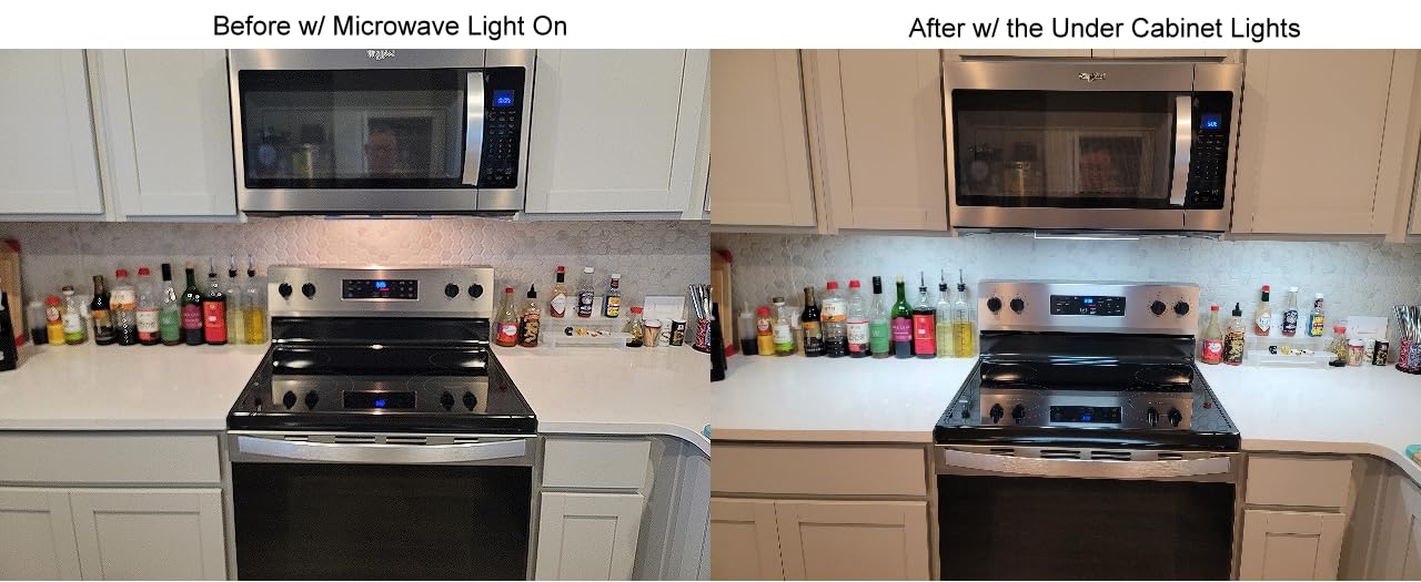 Maylit 3 PCS 12-inch Plug-in Under Cabinet Lights, Ultra-Thin customer photo 1