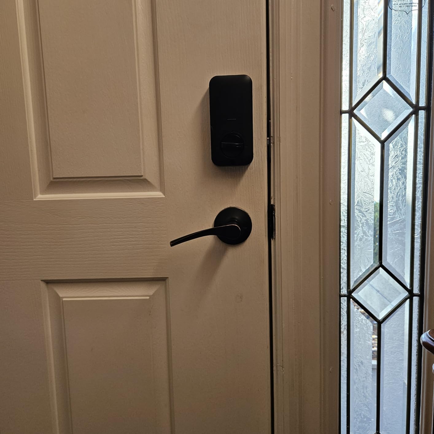 Veise KS02B Fingerprint Door Lock with 2 Lever Handles, Matte Black customer photo 2