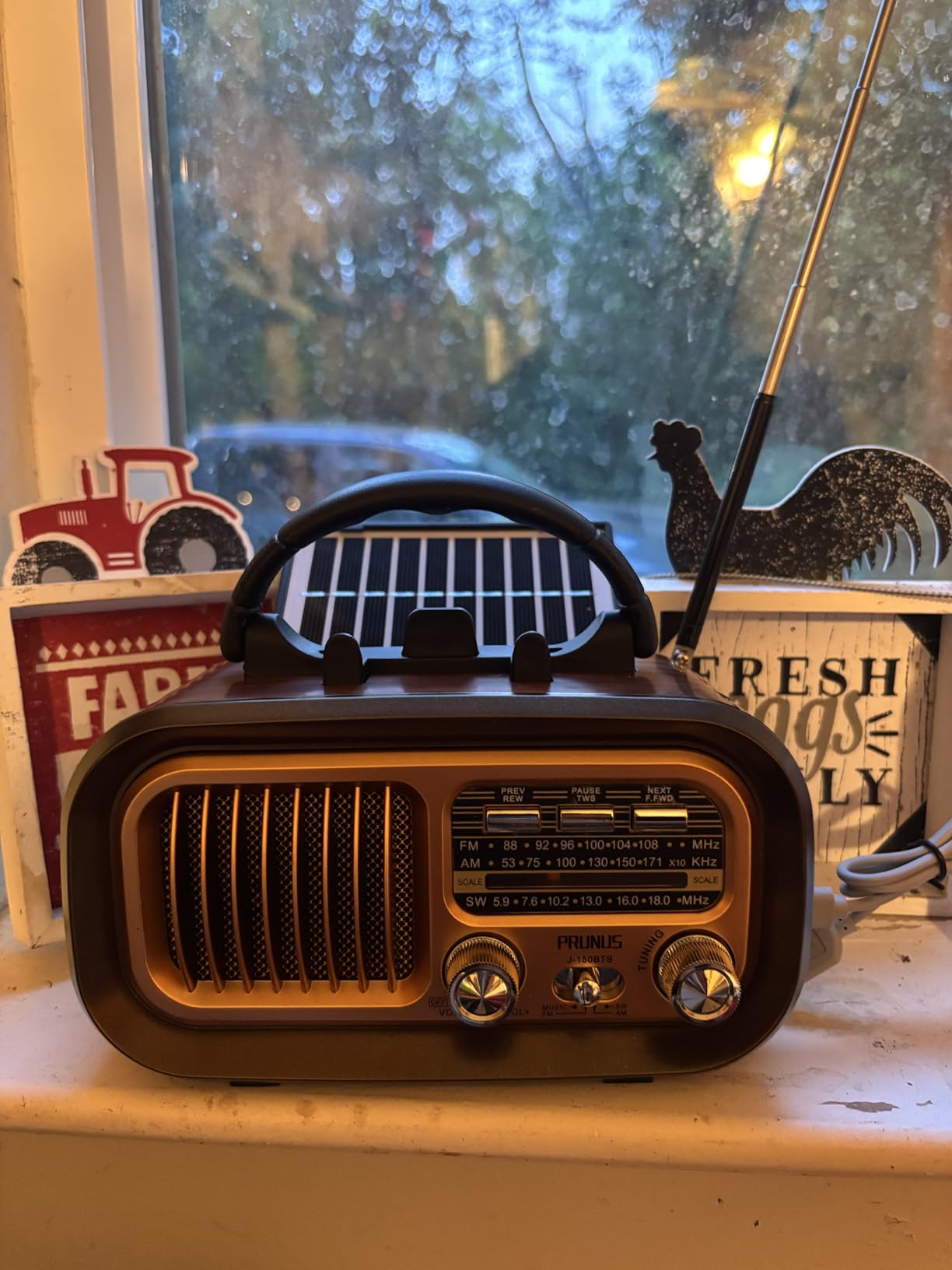 PRUNUS J-150 Portable Radio AM FM SW Bluetooth Speaker,TF Card/USB Playback customer photo 2