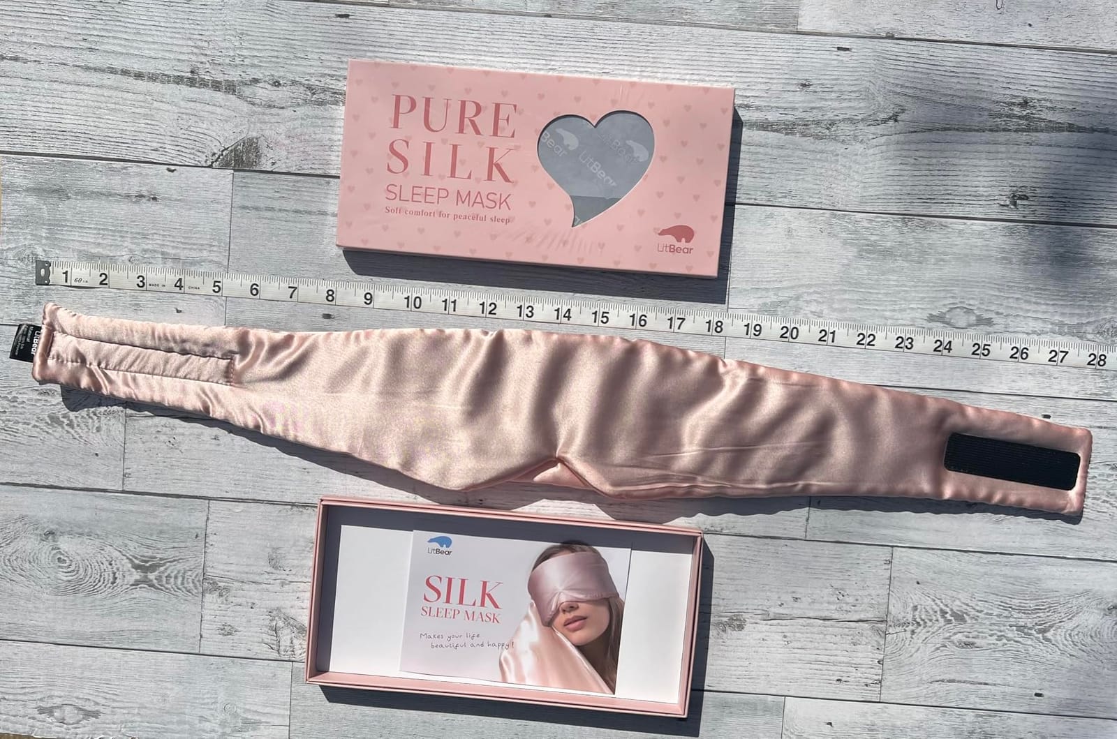 LitBear Silk Sleep Mask for Side Sleeper | 100% 22 Momme Pure Mulberry Silk, Face-Hugging Padded Eye Cover customer photo 2