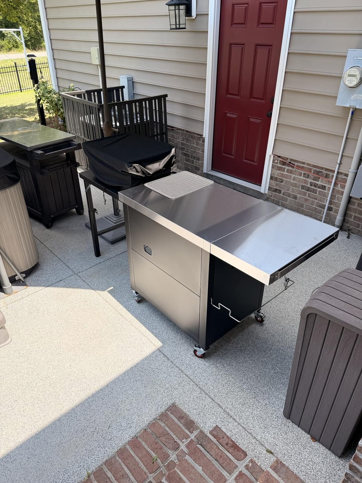 Feasto 3-Tier Outdoor Grill Cart, 26.6