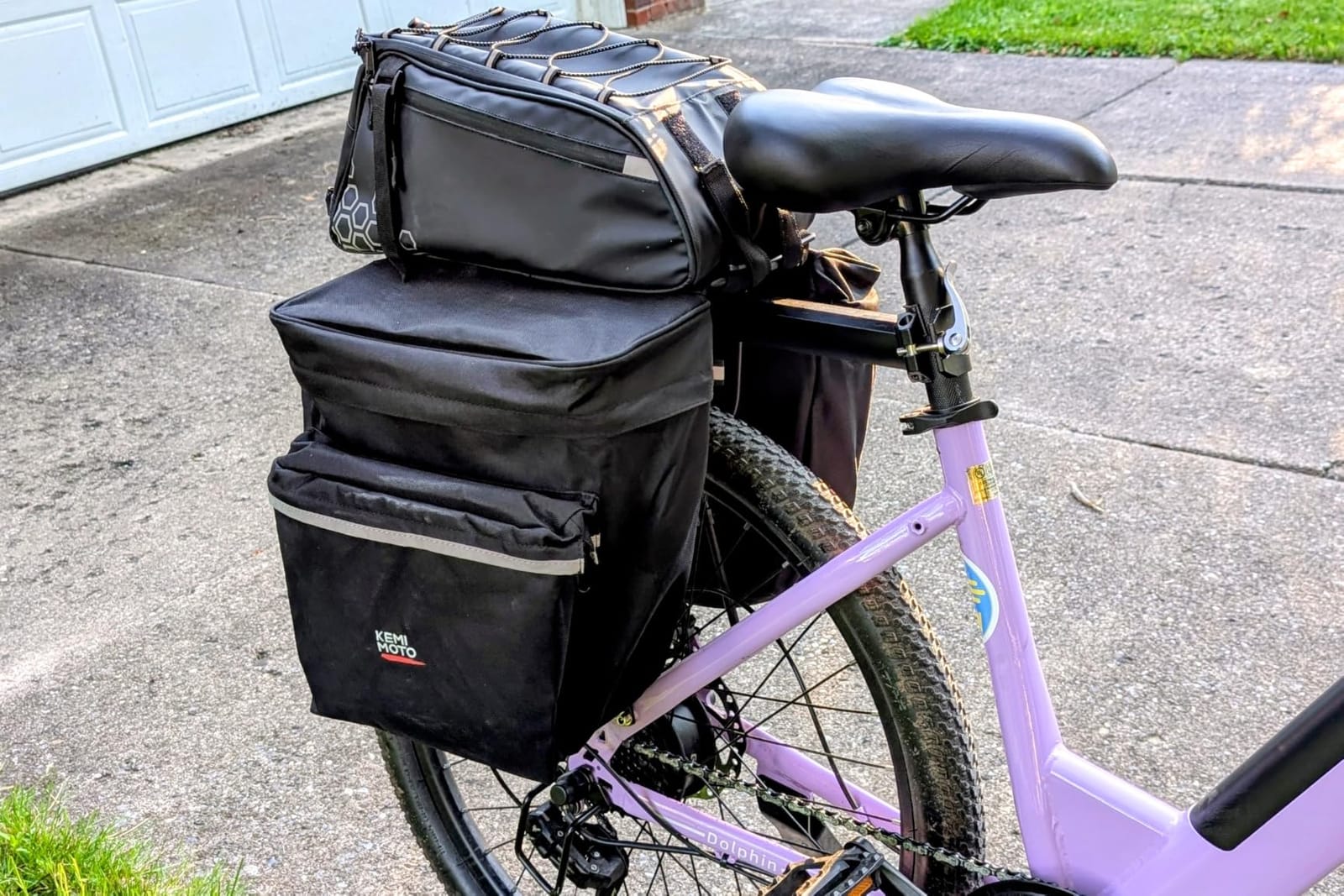 KEMIMOTO Bike Bag Panniers with Rain Cover, 34L Waterproof Rear Rack Bag customer photo 2