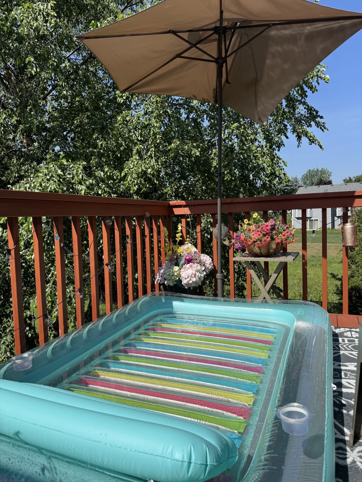 Inflatable Tanning Pool Lounger Float - Jasonwell 4 in 1 Sun Tan Tub Sunbathing Pool Lounge Raft Floatie Toys Water Filled Tanning Bed Mat Pad for Adult Blow Up Kiddie Pools Kids Ball Pit (MG,L) customer photo 1