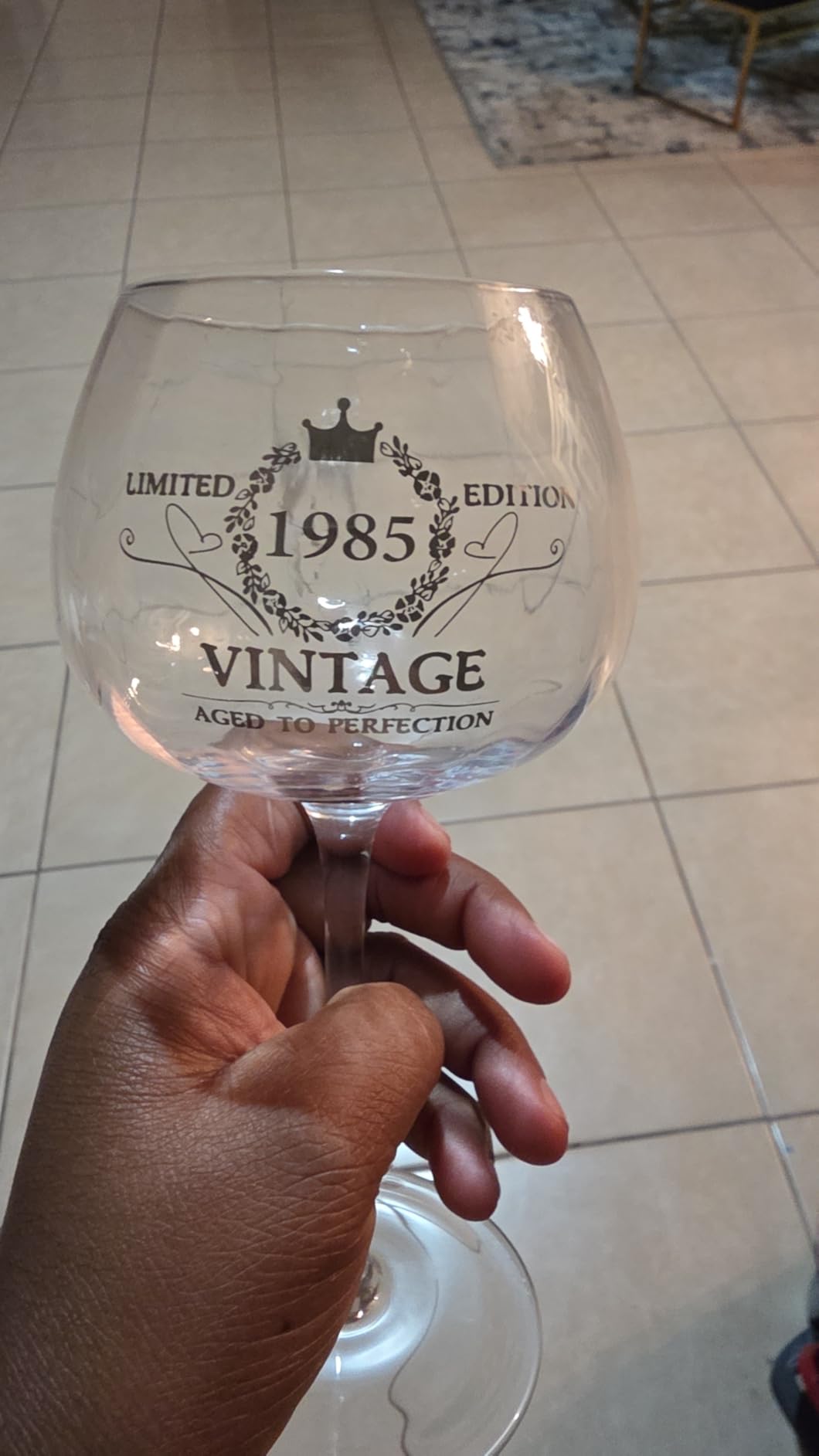 50th Birthday Gifts for Women, Vintage 1976 Engraved Wine Glass in Gift Box | Gift For Her Turning 50, Mom, Daughter, Sister, Friend, Lightweight Thin-Rimmed Glass, Elegant Design, Birthday Decoration customer photo 2