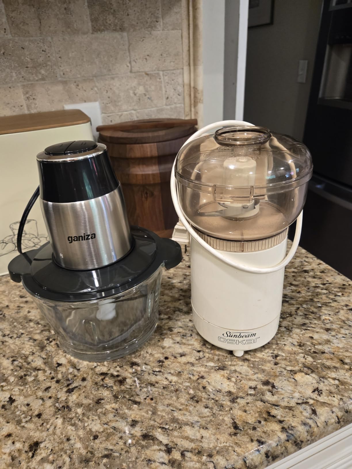 Ganiza Food Processors with 2 Bowls, 450W Meat Grinder Vegetable Chopper | 2-Speed Electric Food Chopper with 8 Cup Glass & 8 Cup Stainless Steel Bowls -Includes 2 Sets of Blades for Fruits/Meat/Nuts customer photo 1