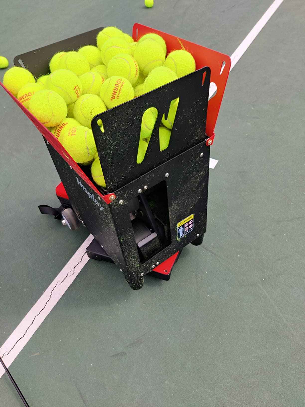 Portable Tennis Ball Machine (26lbs) - Dual Motor for TopSpin and Backspin, 80+ Balls, Max 68MPH, 4+ Hours Play with External Lithium Battery customer photo 1