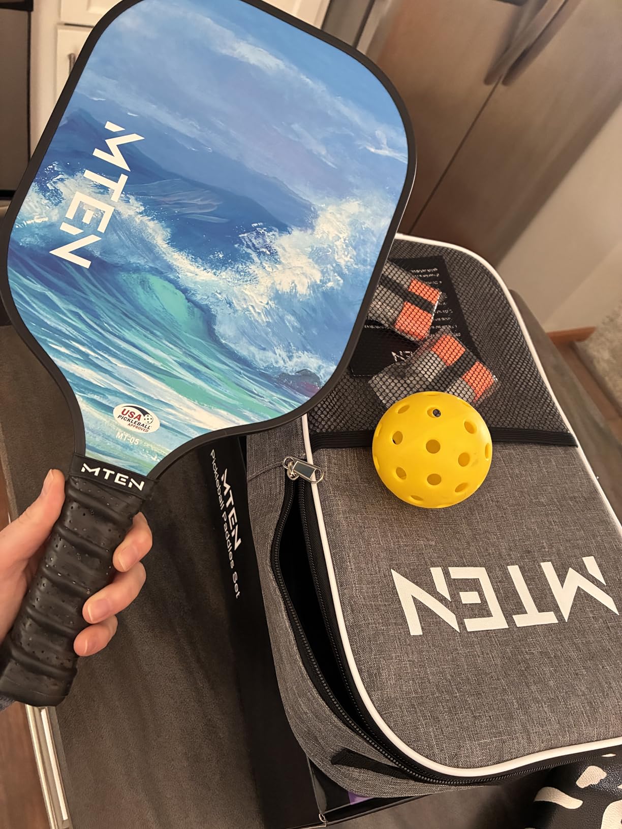 MTEN Pickleball Paddles Set of 2/4/1, USAPA Approved Fiberglass Rackets customer photo 2