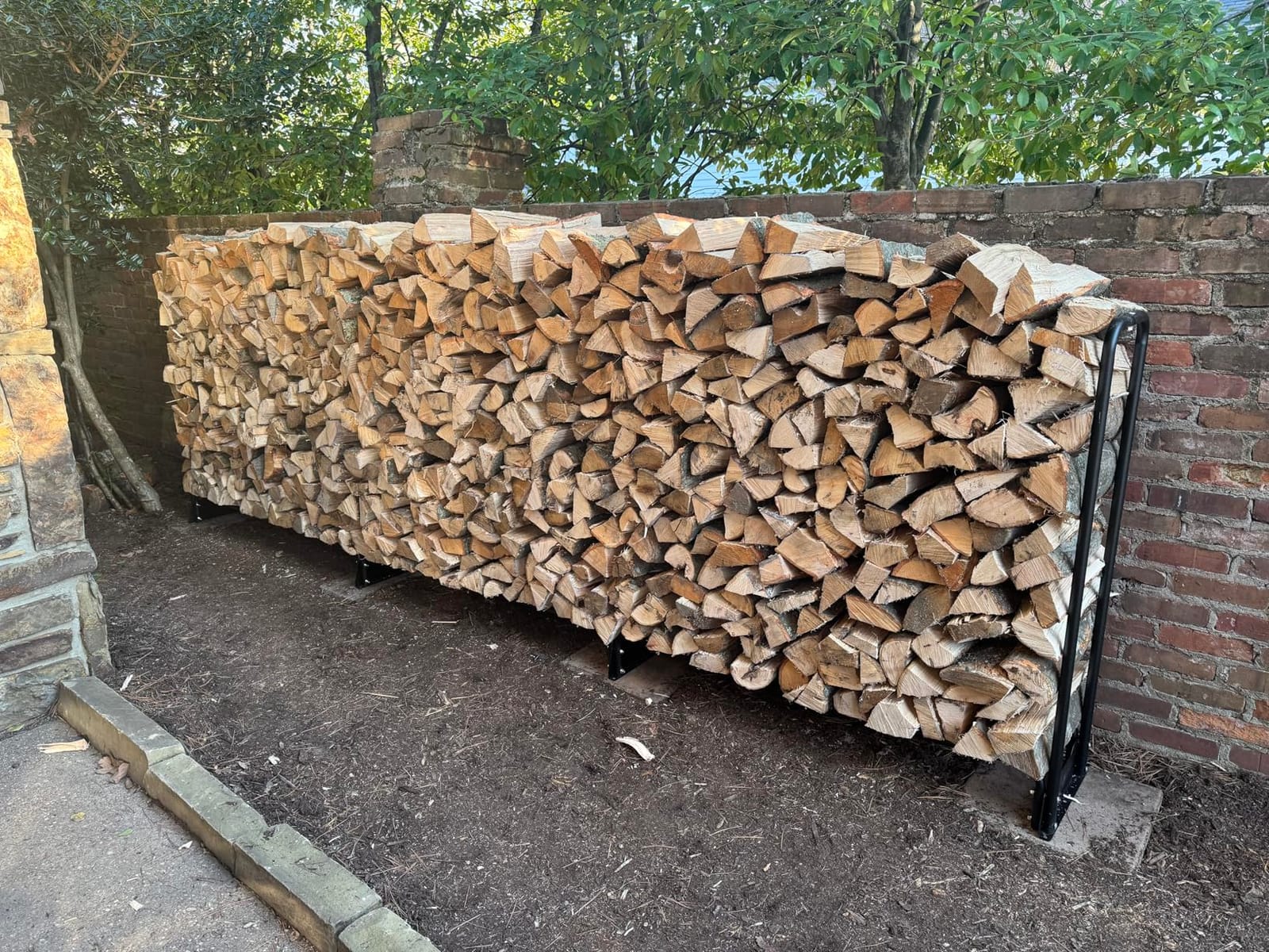 VEVOR 12.7FT Outdoor Firewood Rack with Cover, Firewood Holder for 3/4 Cord customer photo 2