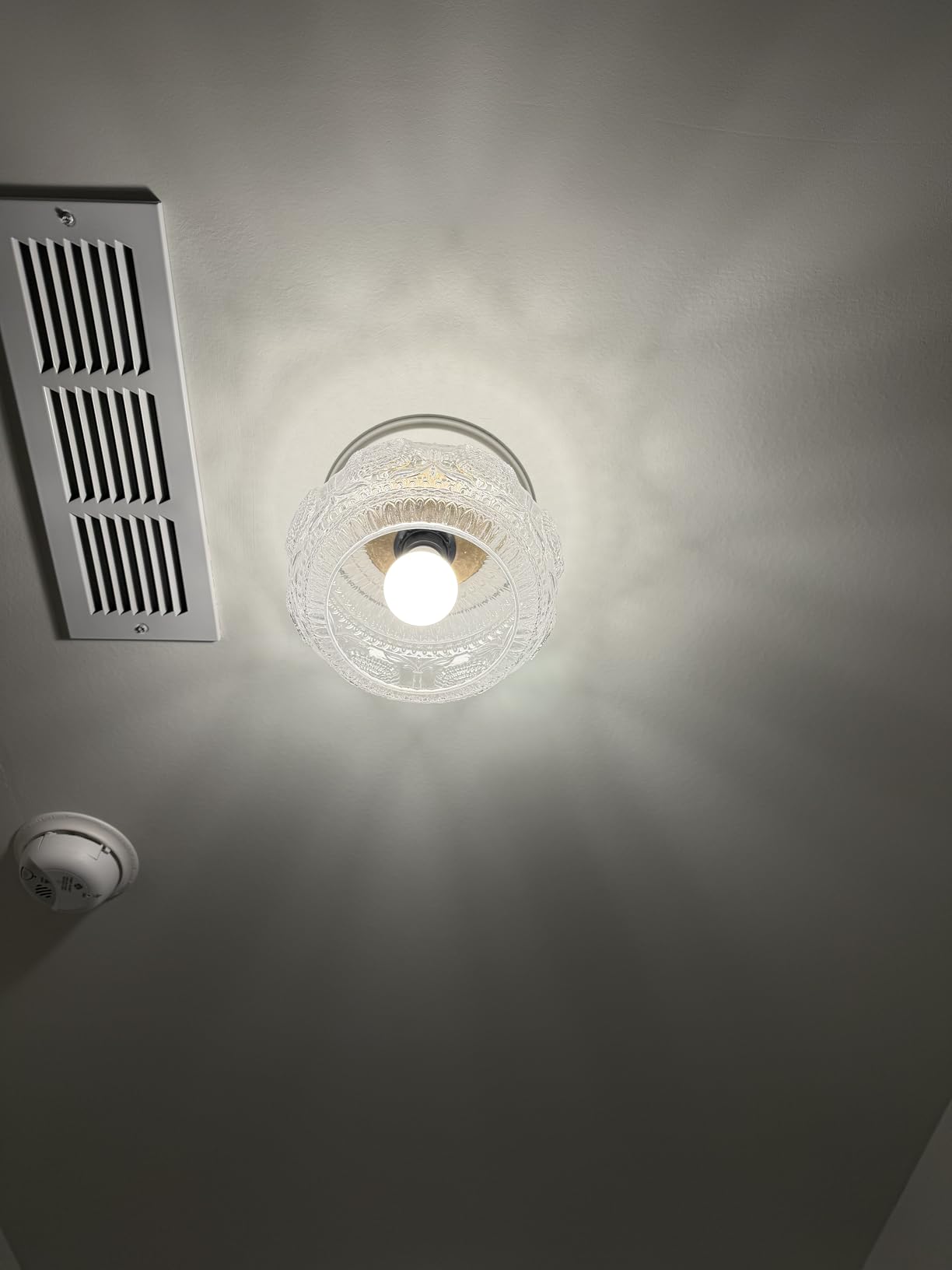 Globe Glass Semi Flush Mount Ceiling Light Fixture, Vintage Gold customer photo 1