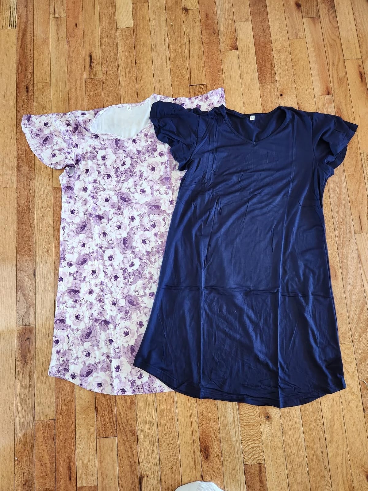Ekouaer 2 Pack Nightgowns for Women Short Sleeve Nightshirt Soft Sleepdress customer photo 1