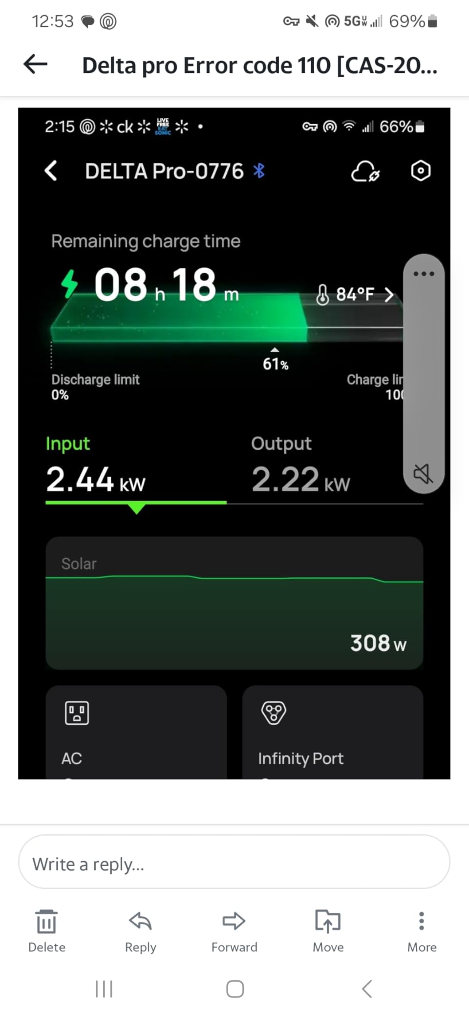 EF ECOFLOW Portable Power Station 3600Wh DELTA Pro, 120V 3600W AC Output customer photo 1