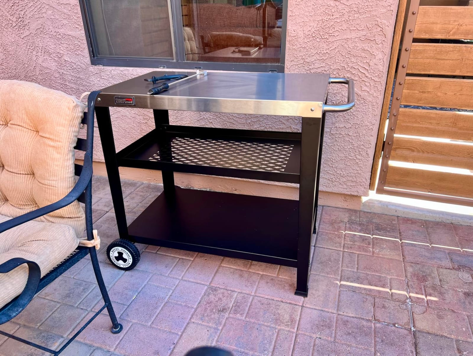 Royal Gourmet PC3404S Movable 3-Shelf Grill Table, Stainless Steel Tabletop customer photo 2