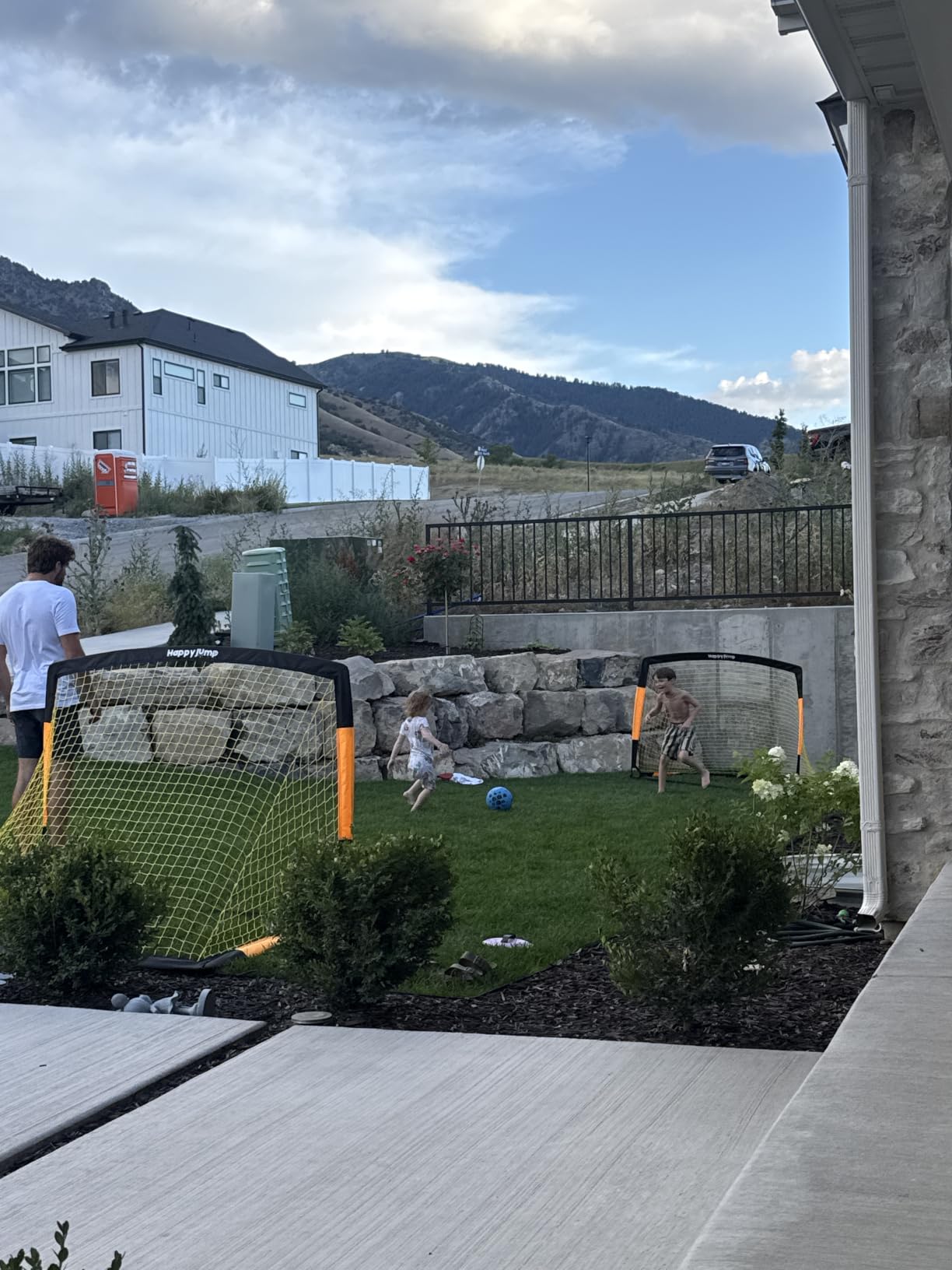 Happy Jump Kids Backyard Soccer Goals 7x5 & 5x3.6 FT, Portable Outdoor Play customer photo 2