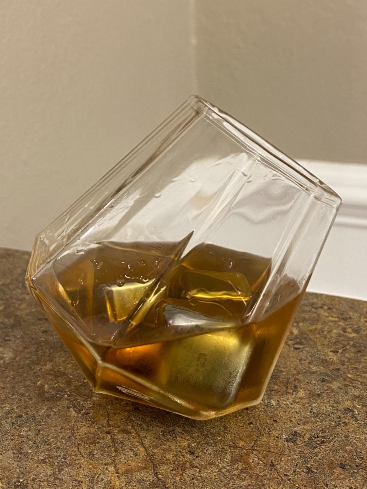 Whiskey Stones 6 Pack, Metal Reusable Ice Cubes, High Cooling Technology, Stainless Steel Ice Cubes, Refreezable Chilling Stones for Whiskey, Vodka, Liqueurs, Wine, Beverage Juice or Soda customer photo 1