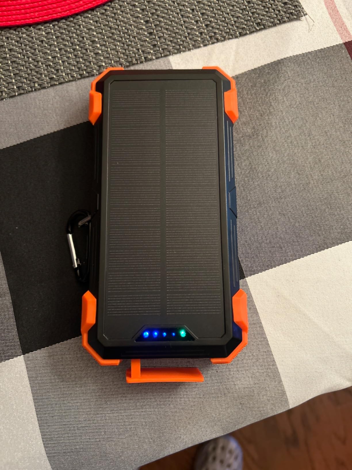 GOODaaa Solar Power Bank 24000mAh, Portable Charger with 4 Built-in Cables customer photo 2