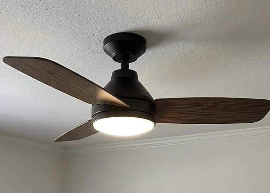 Amico 42 Inch Black Low Profile Ceiling Fans with Lights and Remote customer photo 2