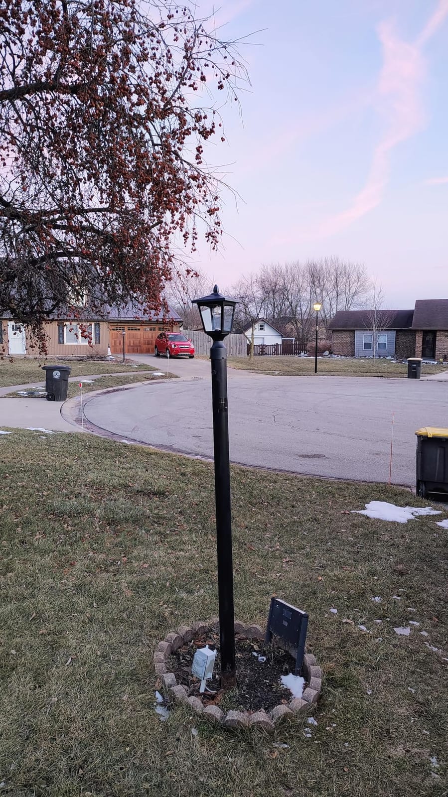 Solar Post Lights, 3000K Dusk to Dawn Solar Lamp Post Light with Pier Mount Base, Solar Post Lights Outdoor Waterproof for Garden Yard Landscape Pole Pillar, Outside Decorative Lamp(Warm White) customer photo 2