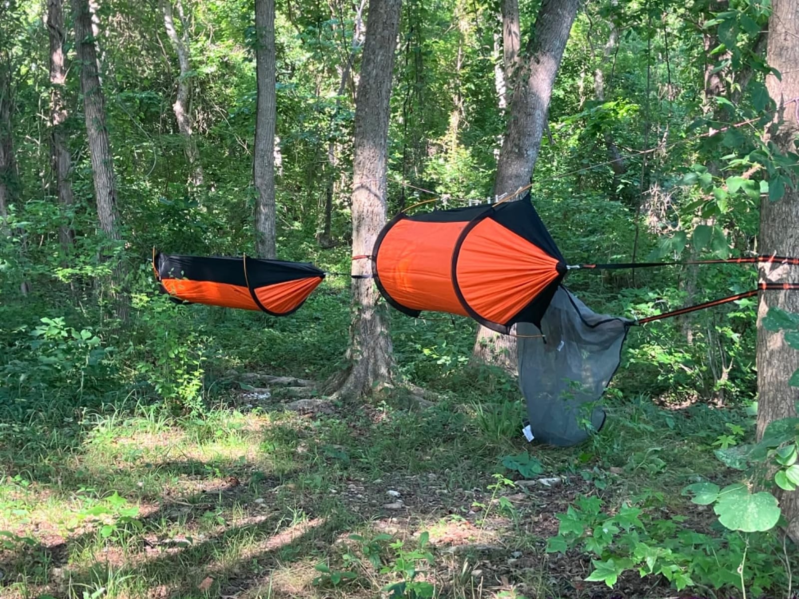 3-in-1 Camping Hammock Tent with Mosquito Net & UV Sunshade | 2-Person Lightweight Hanging Hammock with Tree Straps Aluminum Poles, Converts to Ground Bivvy for Backpacking Hiking Travel customer photo 1