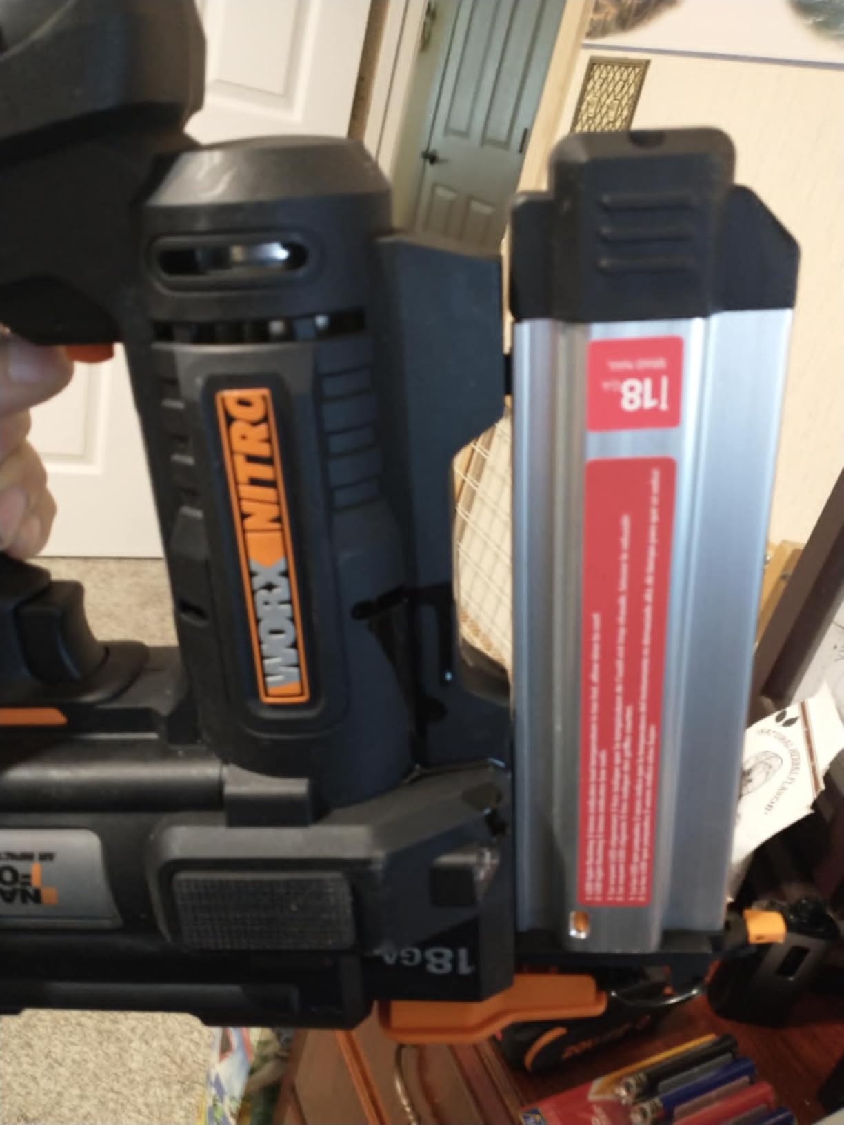 WORX Cordless Brad Nailer, 20V 18GA Nail Gun, WX842L customer photo 2