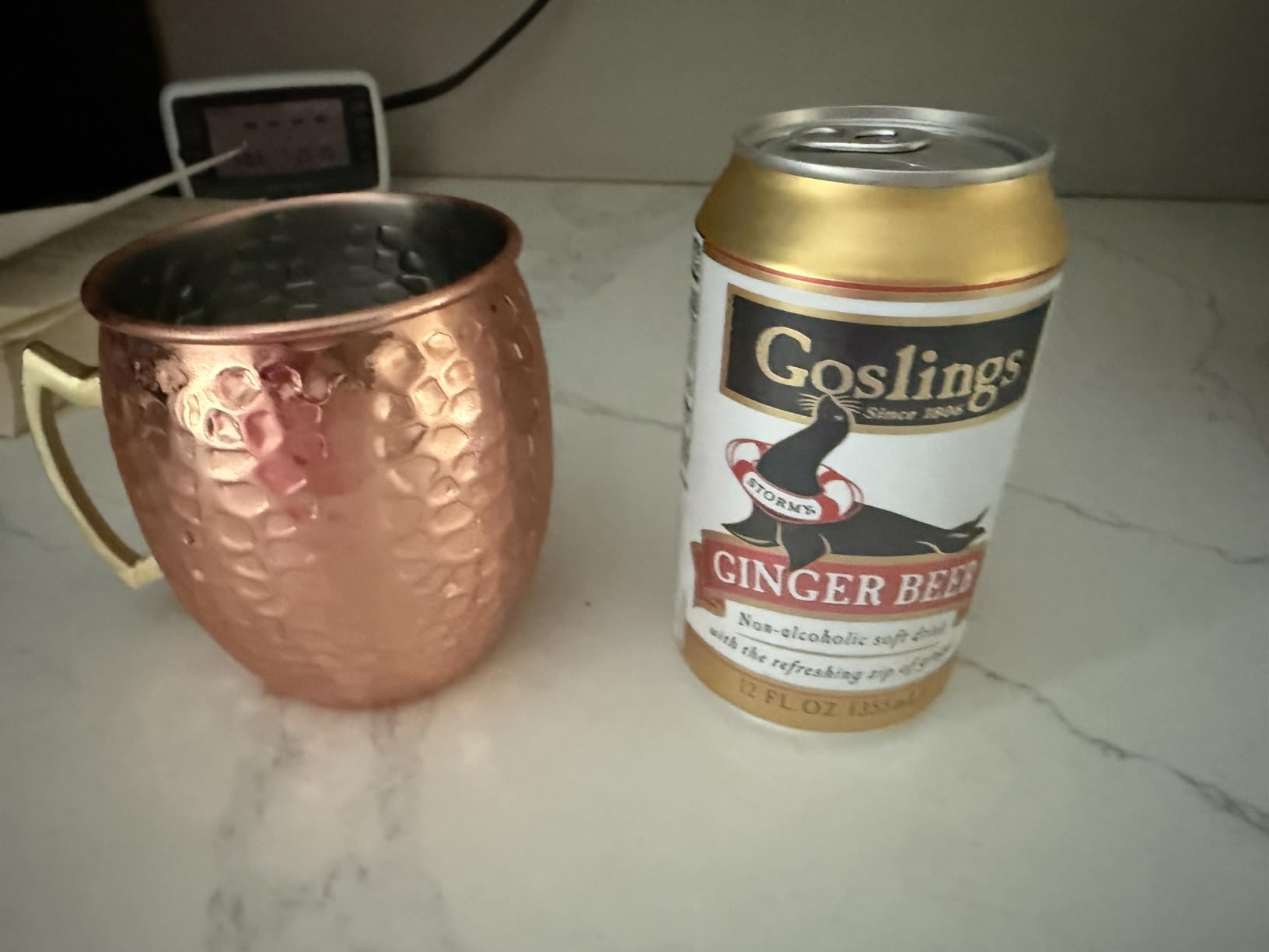 Amrules 4 Pcs 16oz Moscow Mule Mugs Hammered with Angled Handle, Copper | 304 Stainless Steel Lining, Delicate Hammered Finish, Firm Handle customer photo 1