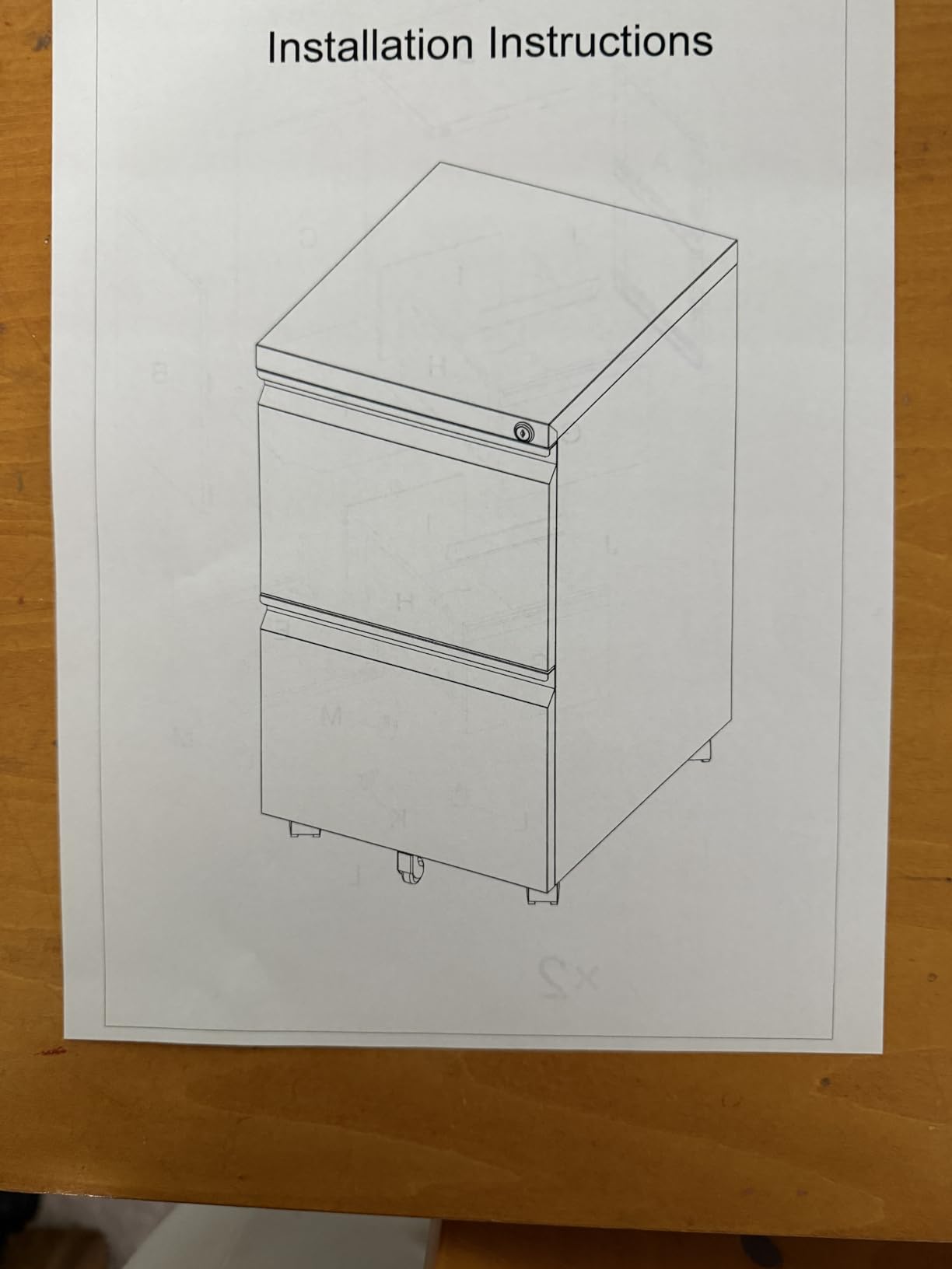 SISESOL 2 Drawer File Cabinet on Wheels,Metal Filing Cabinet with Lock,Black Rolling File Cabinets with Casters,Under Desk Office Cabinets for Home Office,Fit A4/Letter/Legal,Easy Assembly customer photo 2