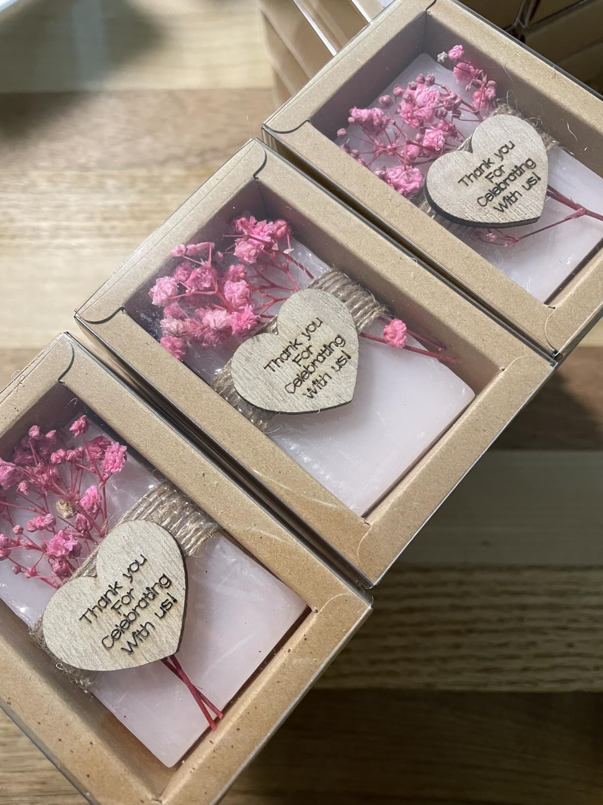 Demissle 30 Pcs Mini Soap Party Favor for Baby Shower Favor, White, Classic | Scented Wedding Favor, Handmade Flower Soap Party Favors for Guest with Thank You Tag, Wedding Bridal Shower Gender Reveal customer photo 1