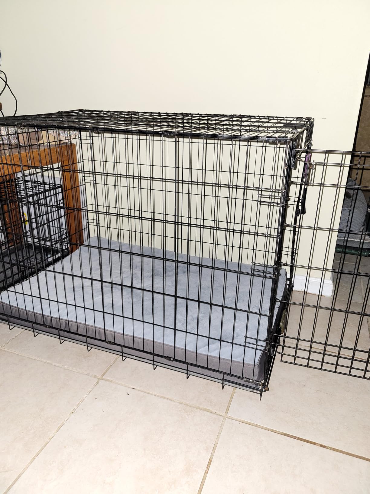 KSIIA Orthopedic Dog Bed for Large Dogs with Waterproof Lining, Grey, 35x22 customer photo 2