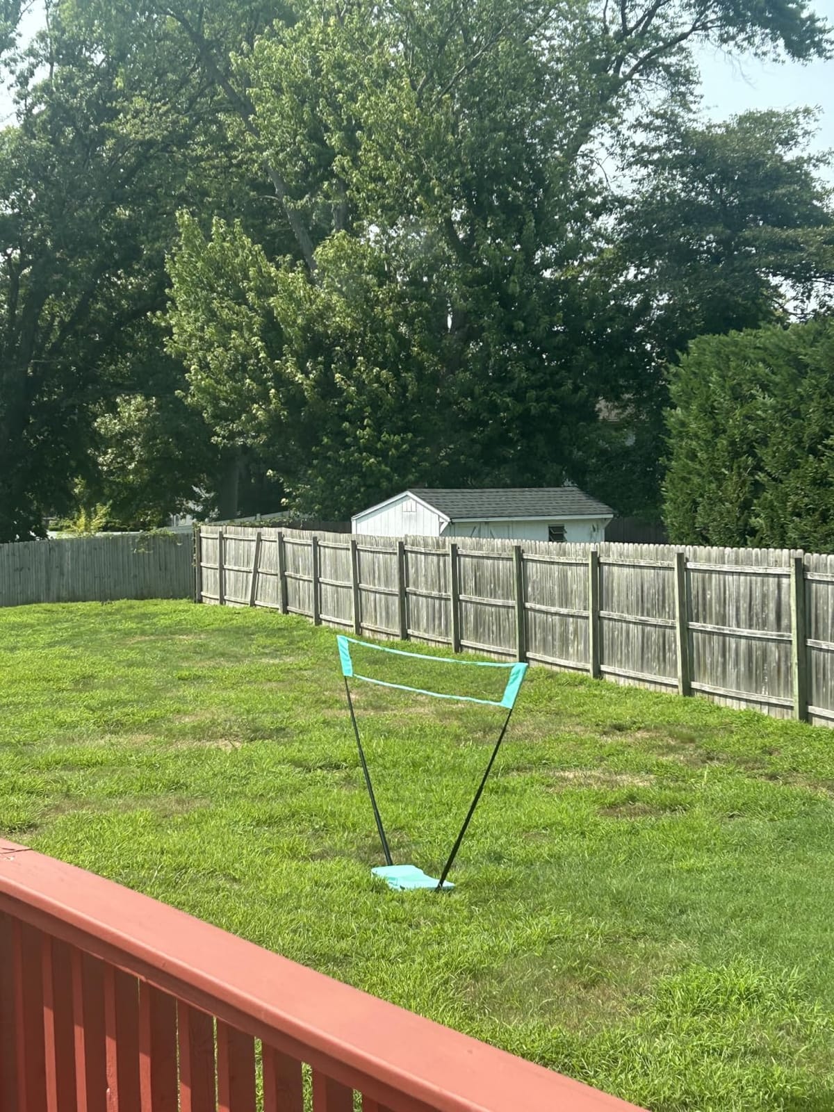 EasyGo Badminton Set with Net, 4 Rackets, 4 Shuttlecocks, Portable Storage Box, for Backyards, Outdoor Games, Yard Games customer photo 1