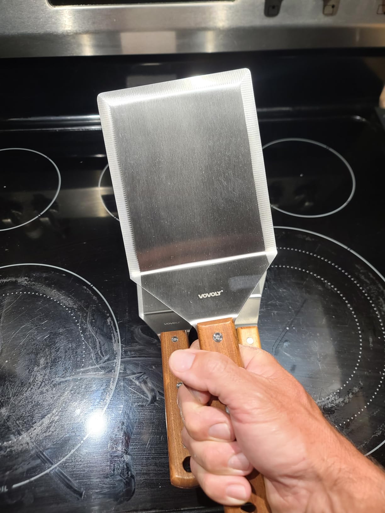 Stainless Steel Spatula Set, Grill Spatula Set with Full Tang Handle & Beveled Edges, Long Wide Spatula for Cast Iron Griddle BBQ Flat Top Grill, Pancake Turner, Smash Burgers Metal Flipper customer photo 2