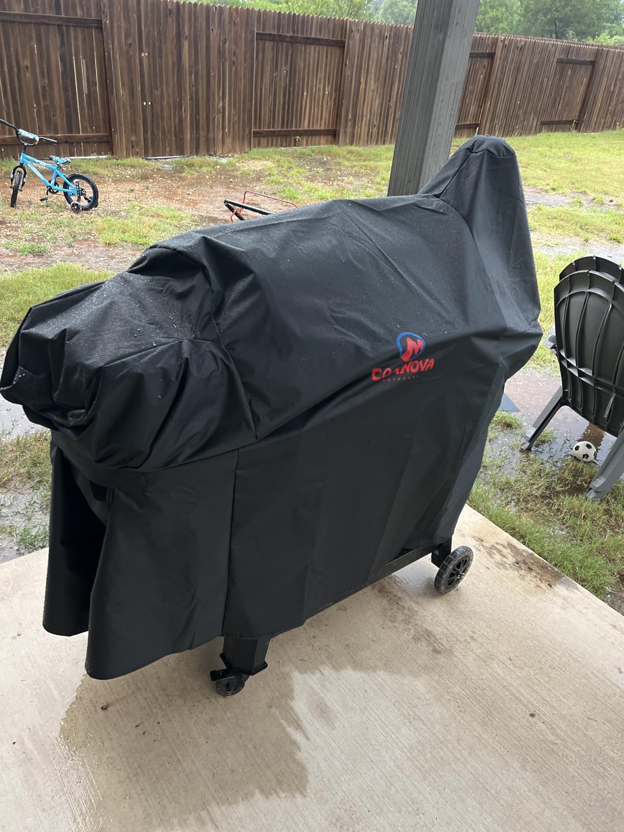 Comnova Grill Cover for Pit Boss 820-850 - Z Grill 700 - Premium Wood Pellet Smoker Cover for Pitboss Waterproof & Heavy Duty, 600D Pellet BBQ Cover for Pit Boss 820 Deluxe, Pro 850 and Z Grill 700 customer photo 1